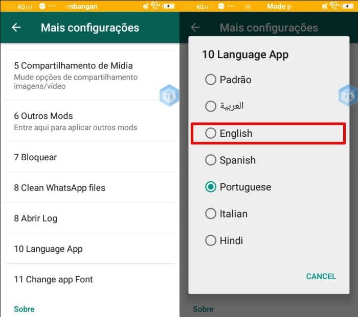 Cara Mengubah Bahasa di WA GB