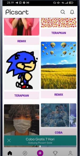 cara mengedit video di Picsart