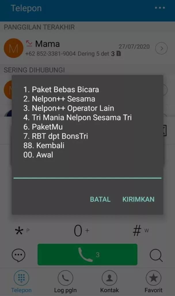 Cara cek paket nelpon tri Cara cek paket nelpon tri