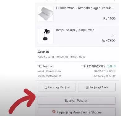 CARA MEMBATALKAN PESANAN DI SHOPEE CARA MEMBATALKAN PESANAN DI SHOPEE