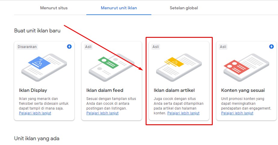 iklan in article