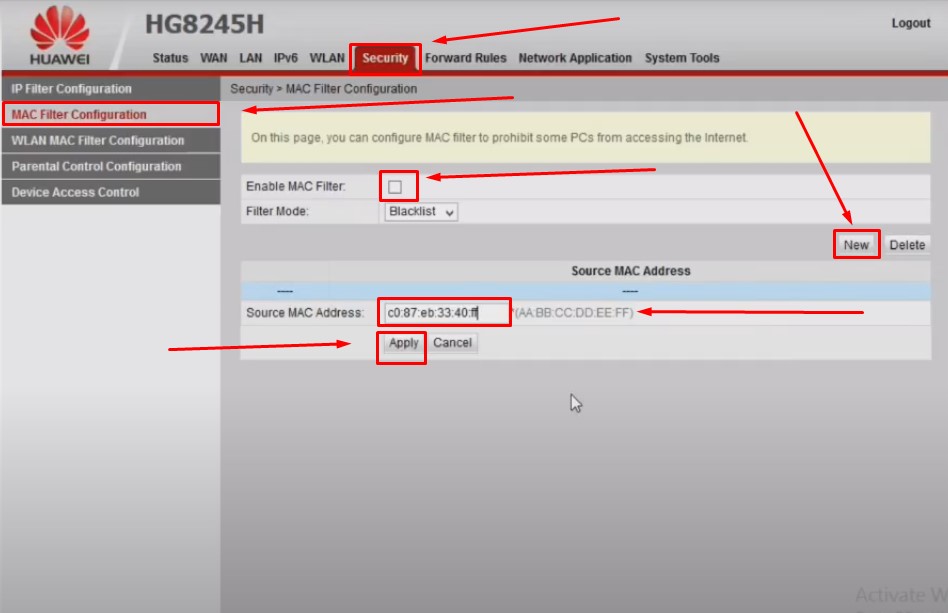 Cara memblokir pengguna wifi indihome huawei Cara memblokir pengguna wifi indihome huawei
